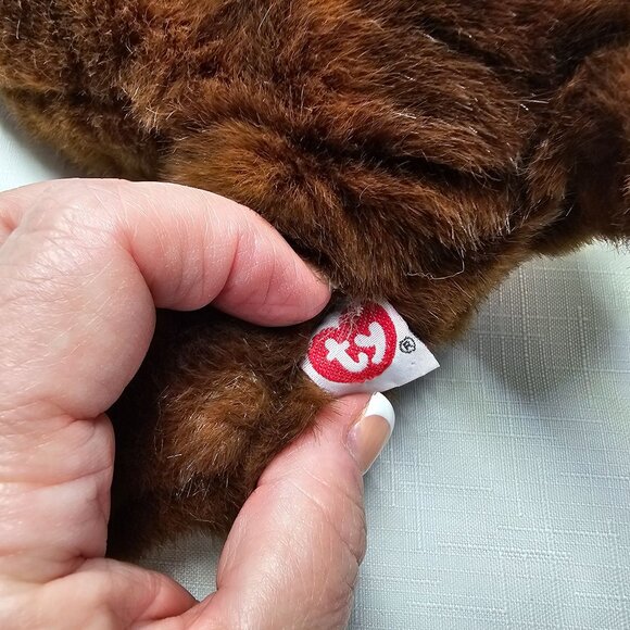Vintage 1995 Beanie Baby Stuffed Brown Bear Plushie Plush - Picture 5 of 13